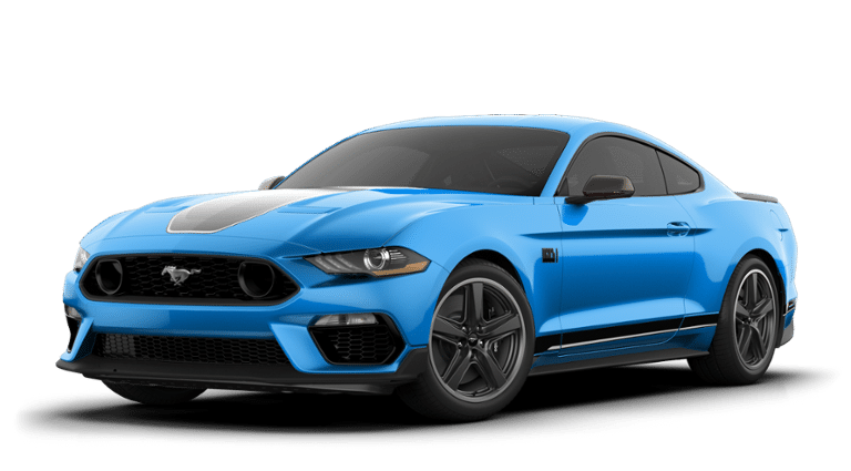 mustang 2022 blue and black